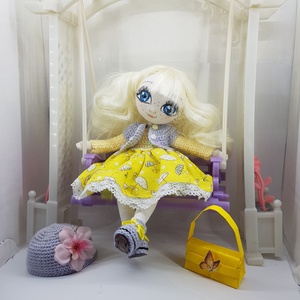 Zsuzsu baba sárgában - játék & sport - baba & babaház - baba - Meska.hu