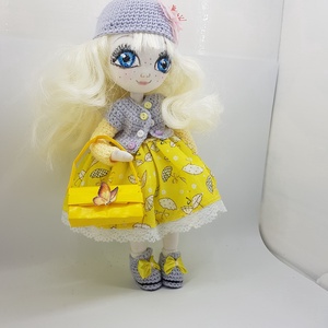 Zsuzsu baba sárgában - játék & sport - baba & babaház - baba - Meska.hu