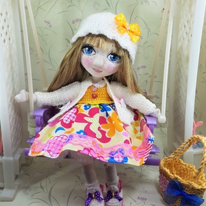 Zsuzsu baba ,kis táskával - játék & sport - baba & babaház - baba - Meska.hu