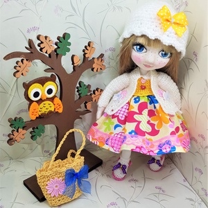 Zsuzsu baba ,kis táskával - játék & sport - baba & babaház - baba - Meska.hu