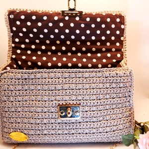 Homokszínű kézitáska - táska & tok - kézitáska & válltáska - kézitáska - Meska.hu