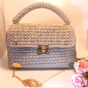 Homokszínű kézitáska - táska & tok - kézitáska & válltáska - kézitáska - Meska.hu