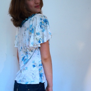 Pillangó ujjú póló - ruha & divat - női ruha - póló, felső - Meska.hu