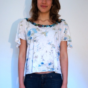 Pillangó ujjú póló - ruha & divat - női ruha - póló, felső - Meska.hu