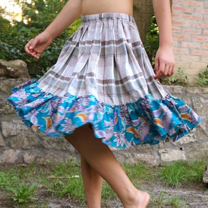 Upcycled újrahasznosított szoknyából készült szoknya - ruha & divat - női ruha - szoknya - Meska.hu