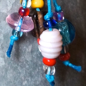 Üveggyöngy fülbevaló - ékszer - fülbevaló - csillár fülbevaló - Meska.hu