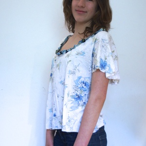 Pillangó ujjú póló - ruha & divat - női ruha - póló, felső - Meska.hu