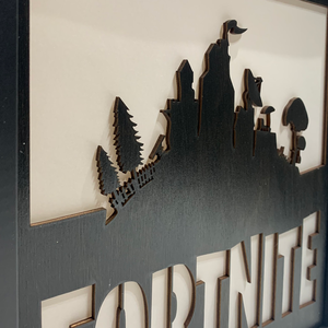 LED Fortnite 01 - otthon & életmód - dekoráció - kép & falikép - fából készült kép - Meska.hu
