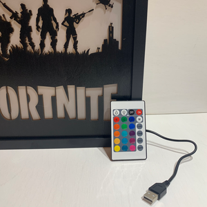 LED Fortnite 02 - otthon & életmód - dekoráció - kép & falikép - fából készült kép - Meska.hu