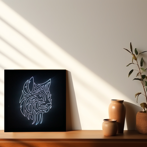LED Macska 02 - otthon & életmód - dekoráció - kép & falikép - fából készült kép - Meska.hu