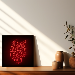 LED Macska 02 - otthon & életmód - dekoráció - kép & falikép - fából készült kép - Meska.hu