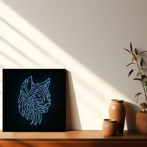 LED Macska 03 - otthon & életmód - dekoráció - kép & falikép - fából készült kép - Meska.hu