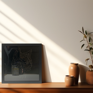 LED Macska 03, Otthon & Életmód, Dekoráció, Kép & Falikép, Fából készült kép, Famegmunkálás, MESKA