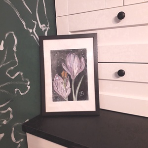 Tavaszi trió. 2026 - művészet - festmény - festmény vegyes technika - Meska.hu