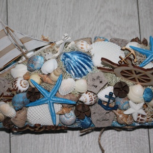Nyári, tengeri, kagylós asztaldísz - otthon & életmód - dekoráció - Meska.hu