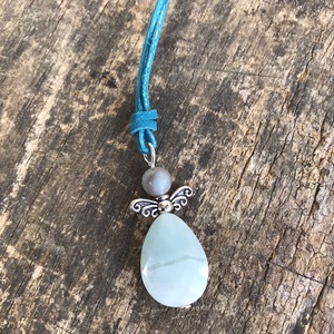 Autós angyal- amazonit - Meska.hu