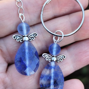 Kékkvarc angyalok, Táska & Tok, Kulcstartó & Táskadísz, Kulcstartó, Ékszerkészítés, MESKA