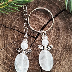 Hegyikristály angyal , Táska & Tok, Kulcstartó & Táskadísz, Táskadísz, Ékszerkészítés, MESKA