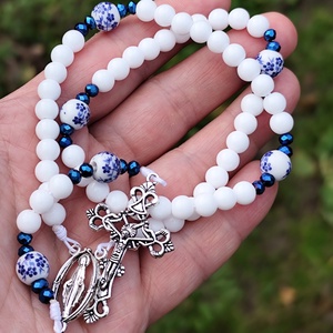 Kékvirág rózsafüzér , Otthon & Életmód, Vallás, Lánc & Füzér, Csomózás, Ékszerkészítés, MESKA