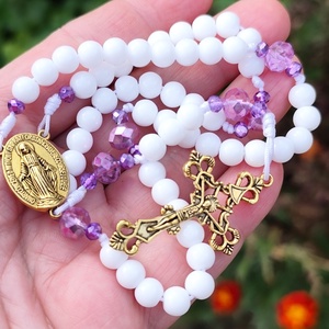 Kagylóhéj rózsafüzér, Otthon & Életmód, Vallás, Lánc & Füzér, Csomózás, Ékszerkészítés, MESKA