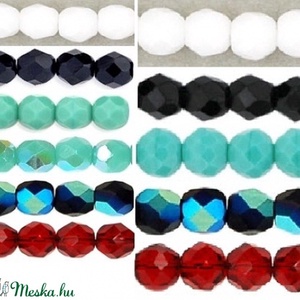 Cseh csiszolt gyöngy csomagok 3mm, 6mm, 8mm - kellékek & szerszámok - gyöngyfűzés kellékek - üveggyöngy - Meska.hu