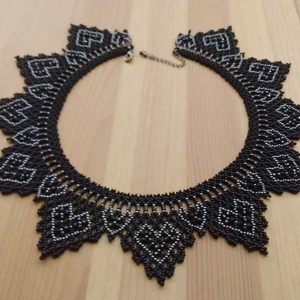 Fekete-hematit alkalmi fűzött nyaklánc - kétféle, Ékszer, Nyaklánc, Nyakpánt, gallér, Ékszerkészítés, Gyöngyfűzés, gyöngyhímzés, MESKA