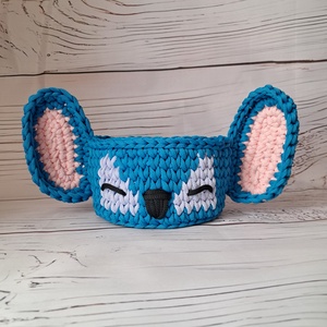 Horgolt Stitch kosár, tároló, Otthon & Életmód, Babaszoba, gyerekszoba, Játéktároló, Horgolás, MESKA