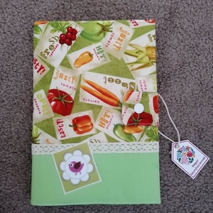 Mintás füzet pamutvászon boritóval,neszeszerrel - otthon & életmód - konyhafelszerelés, tálalás - sütés, főzés - receptfüzet - Meska.hu