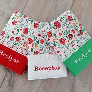 3db Receptes füzet,borítóval - Meska.hu
