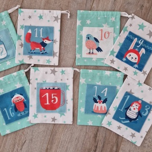 24db Ádventi zsákocska - karácsony - adventi díszek - adventi naptár - Meska.hu