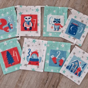 24db Ádventi zsákocska - karácsony - adventi díszek - adventi naptár - Meska.hu