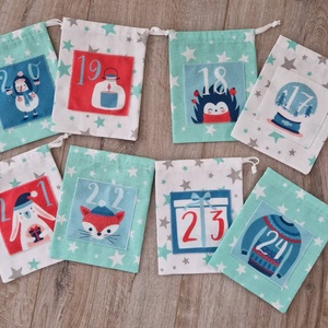 24db Ádventi zsákocska - karácsony - adventi díszek - adventi naptár - Meska.hu