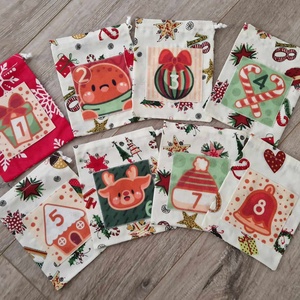24db-os Adventi zsákocska,naptár - karácsony - adventi díszek - adventi naptár - Meska.hu