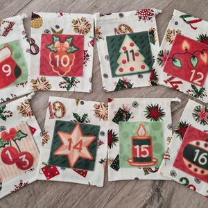 24db-os Adventi zsákocska,naptár - karácsony - adventi díszek - adventi naptár - Meska.hu