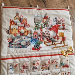 Adventi naptár,falra akasztható - karácsony - adventi díszek - adventi naptár - Meska.hu