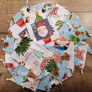 Adventi zsákocskák,számozott mintával 24db-os - Meska.hu