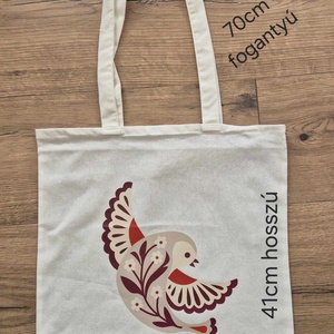 Madárkás pamutvászon válltáska - táska & tok - bevásárlás & shopper táska - shopper, textiltáska, szatyor - Meska.hu