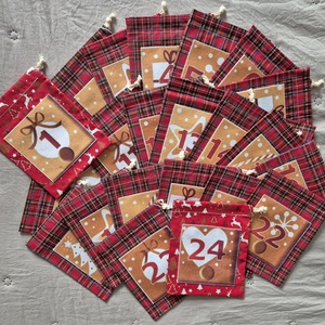 24-db-os Adventi naptár,zsákocska - Meska.hu