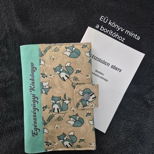 EÜ-kiskönyv borító,rókás - baba - mama - babaemlékek - egészségügyi kiskönyv borító - Meska.hu