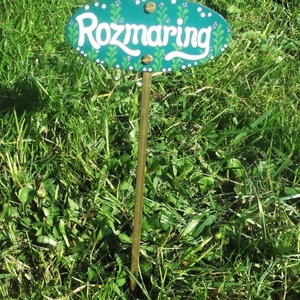 Rozmaring-tűzzománc fűszernövény tábla -  - Meska.hu