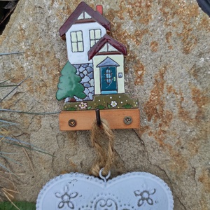 Házikó-koszorú és egyéb ajtódísz akasztó - otthon & életmód - ház & kert - Meska.hu