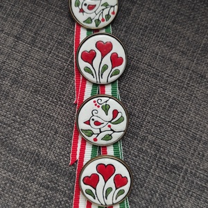 Kokárda szett - ékszer - kitűző és bross - Meska.hu