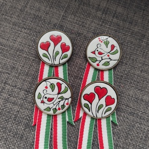 Kokárda szett - ékszer - kitűző és bross - Meska.hu