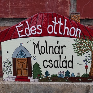 Tűzzománc névtábla - Meska.hu