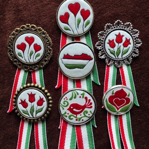 Kokárda - ékszer - kitűző és bross - Meska.hu