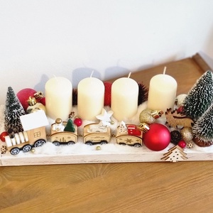 Adventi asztaldísz - karácsony - adventi díszek - adventi asztaldísz - Meska.hu