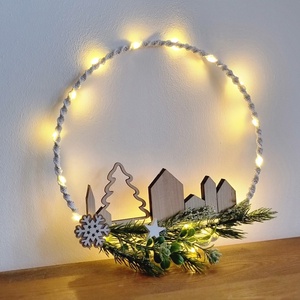 Ajtódísz - karácsony - adventi díszek - adventi ajtódísz - Meska.hu