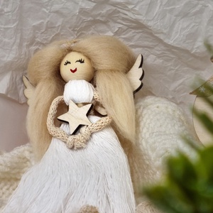 Karácsonyi angyal szett - karácsony - karácsonyi lakásdekoráció - karácsonyfadíszek - Meska.hu