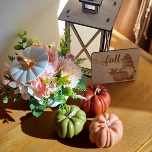 Őszi illatos gyertya - kellékek & szerszámok - dekorációs kellékek - őszi dekor - őszi dekortök - Meska.hu