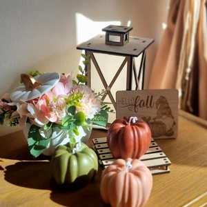 Őszi illatos gyertya - kellékek & szerszámok - dekorációs kellékek - őszi dekor - őszi dekortök - Meska.hu